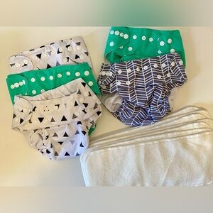 Nora’s nursery pocket diapers + inserts